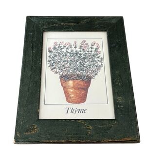 Rustic Green Framed Thyme Print